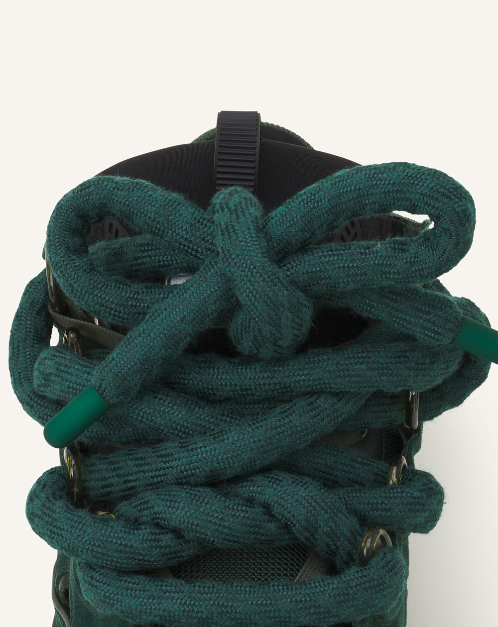 Green Curb Sneakers In Leather With Snake Laces