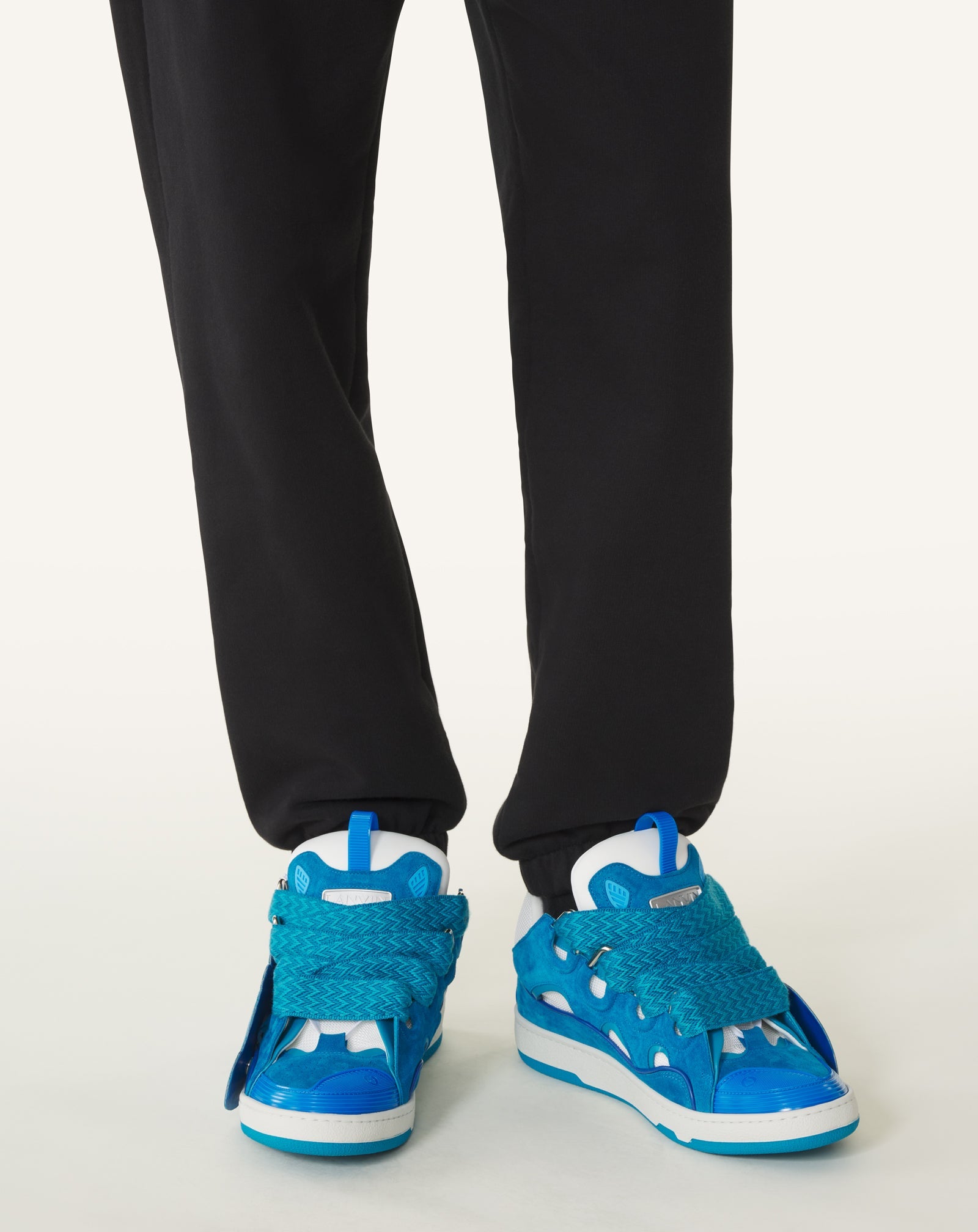 Curb Sneakers En Cuir À Patch Blue