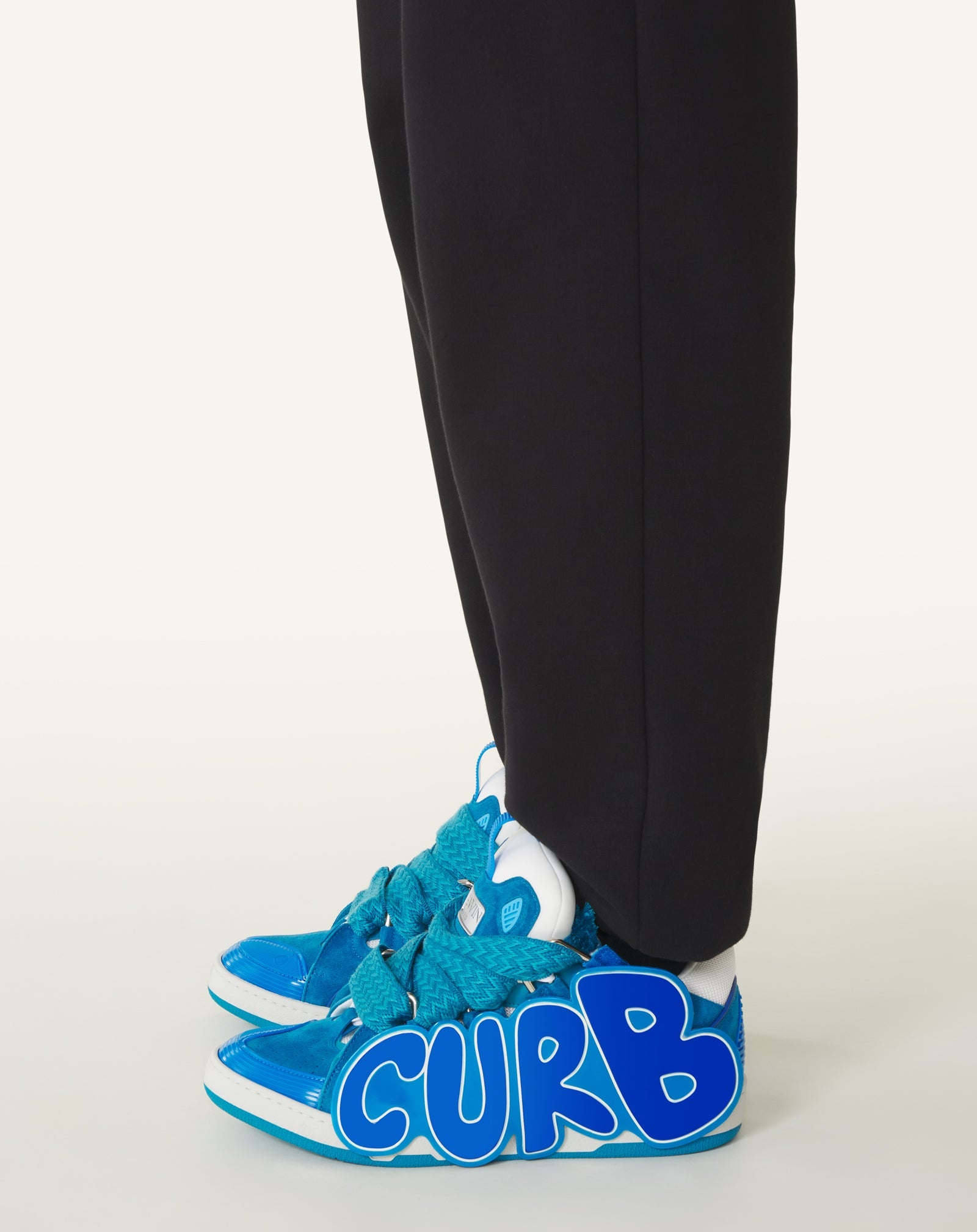 Curb Sneakers En Cuir À Patch Blue