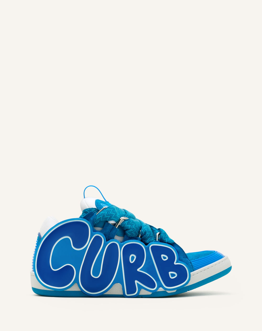 Curb Sneakers En Cuir À Patch Blue