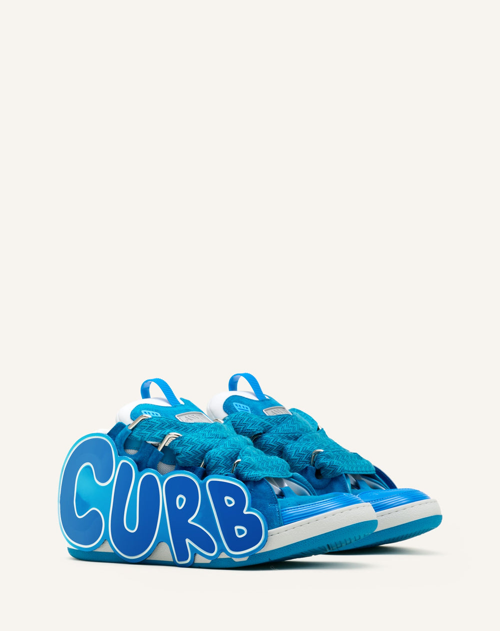 Curb Sneakers En Cuir À Patch Blue