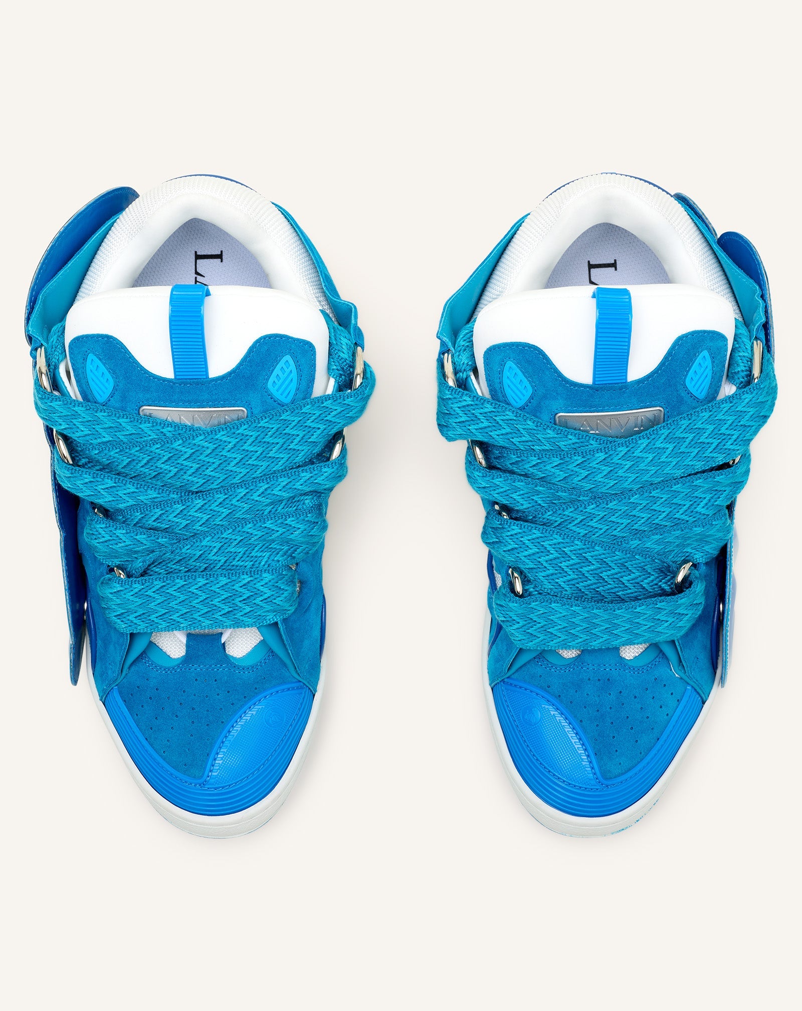 Curb Sneakers En Cuir À Patch Blue