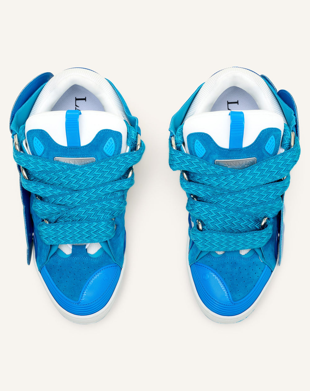 Curb Sneakers En Cuir À Patch Blue