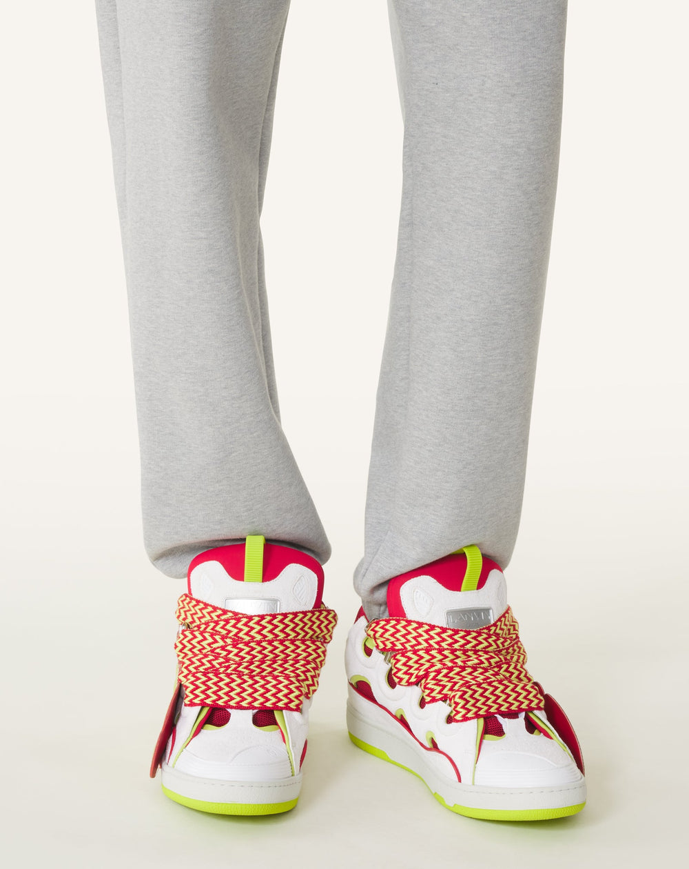 Curb Sneakers En Cuir À Patch Red