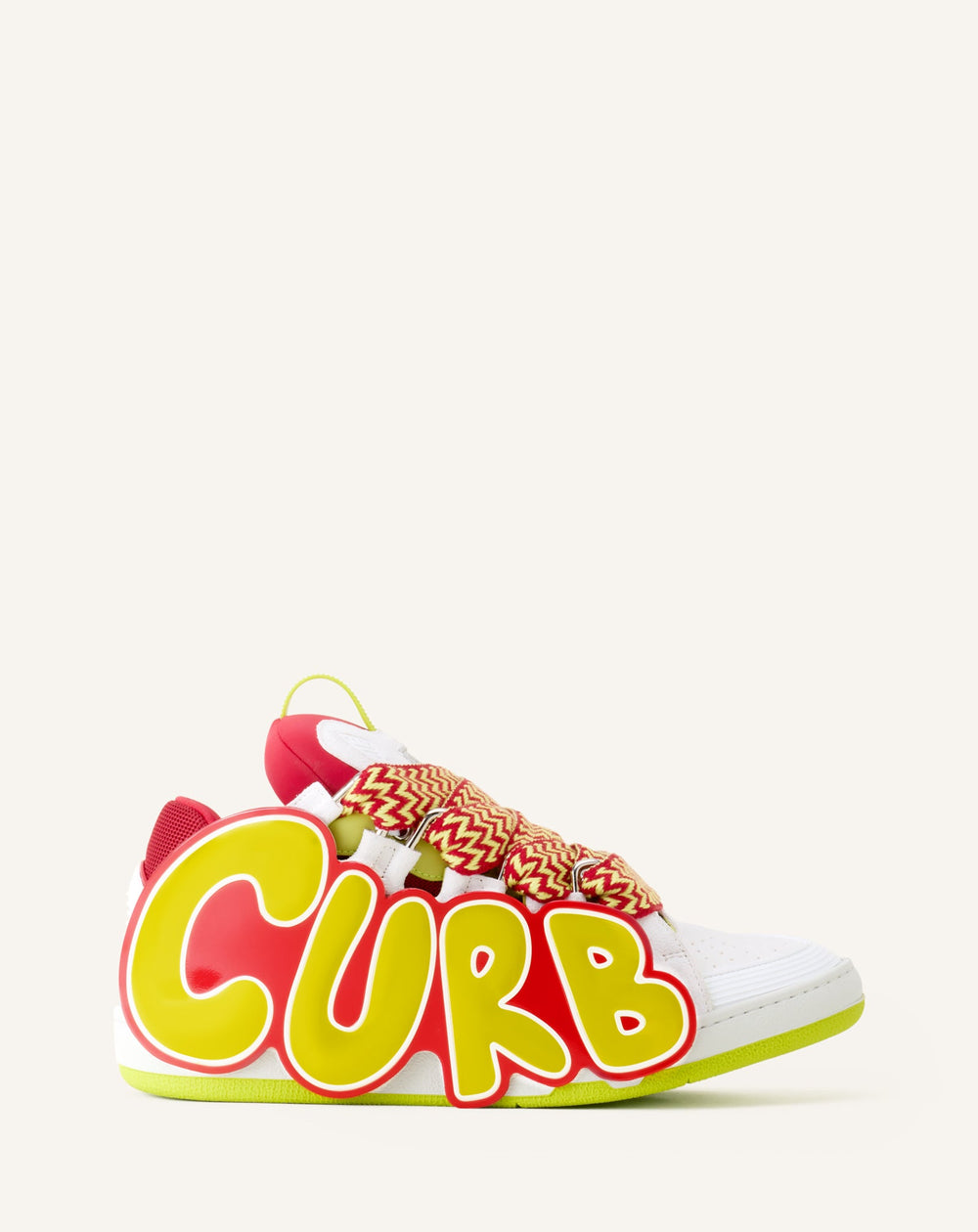 Curb Sneakers En Cuir À Patch Red
