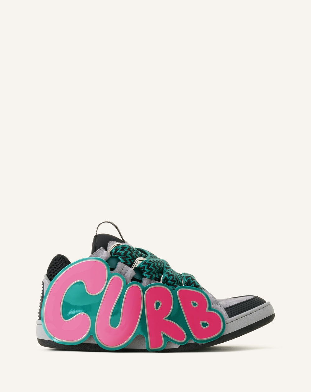 Curb Sneakers En Cuir À Patch Green