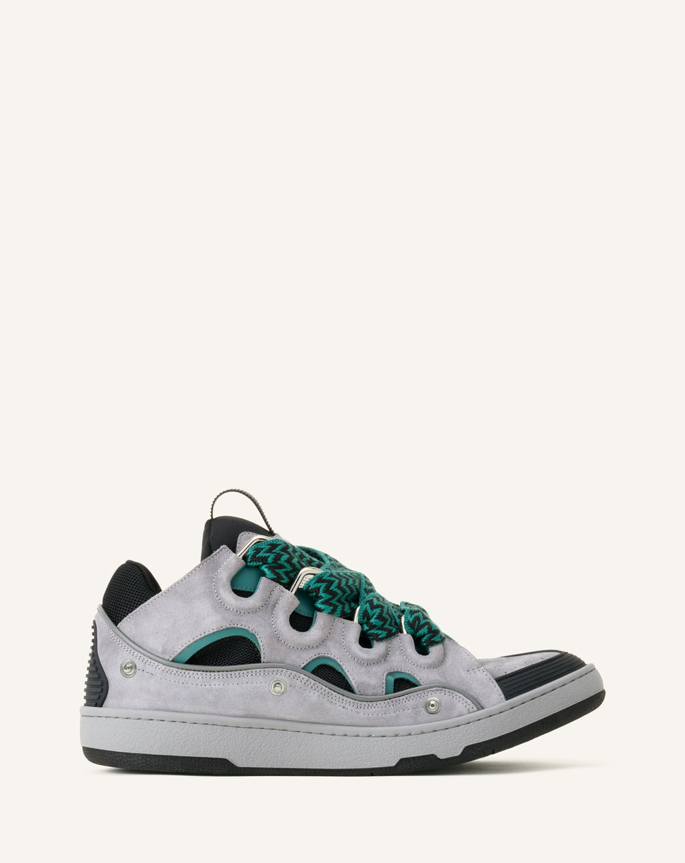 Curb Sneakers En Cuir À Patch Green