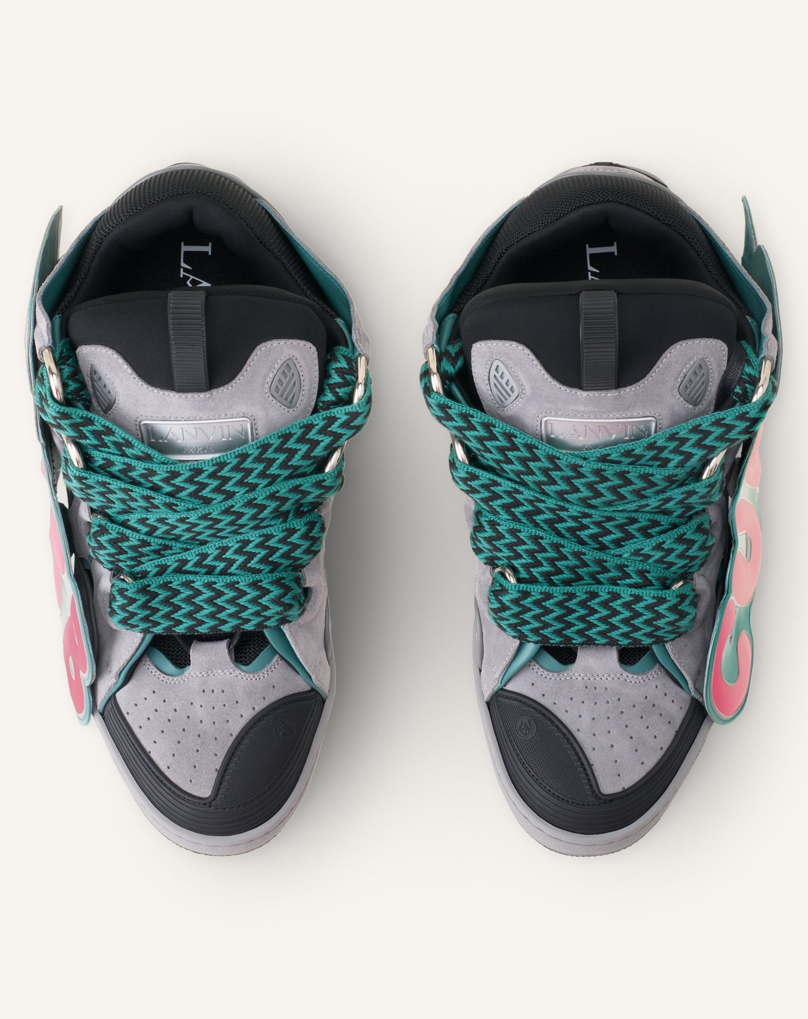 Curb Sneakers En Cuir À Patch Green