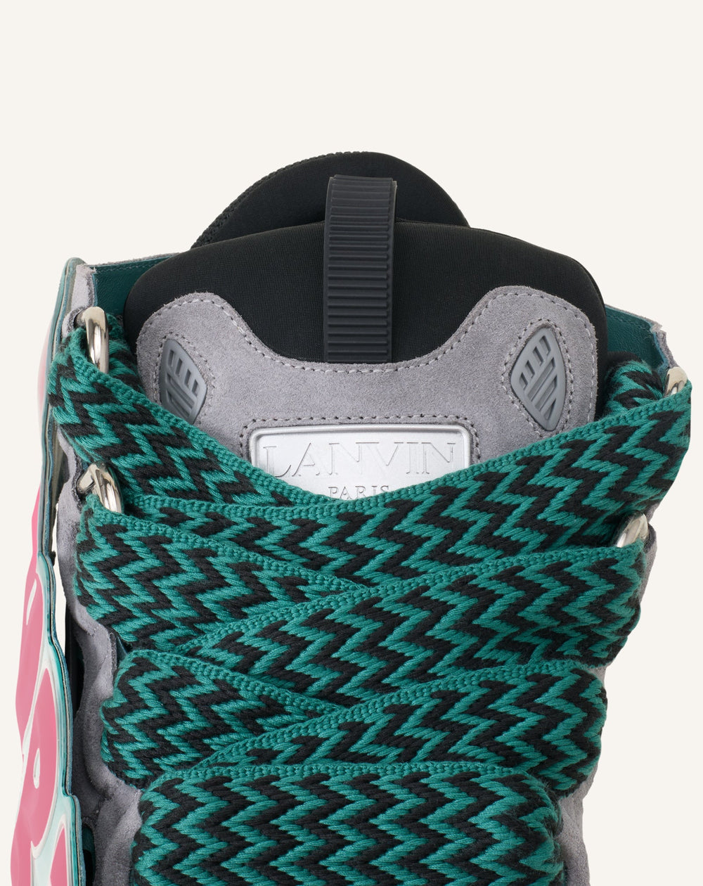 Curb Sneakers En Cuir À Patch Green