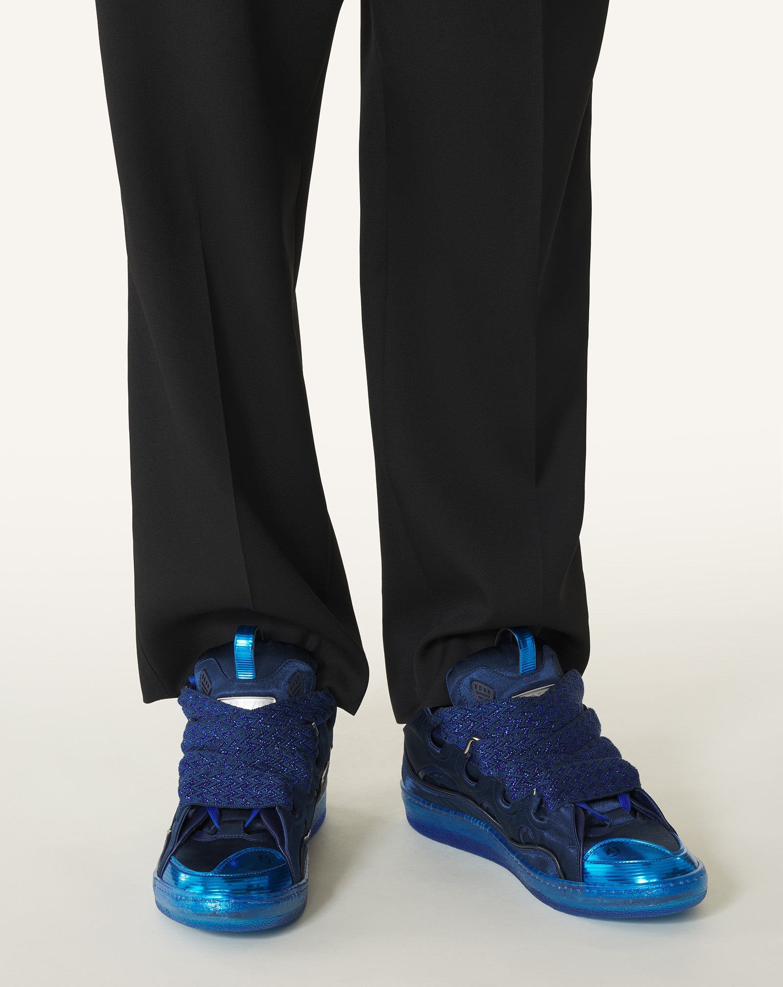 Curb Sneakers En Satin Blue