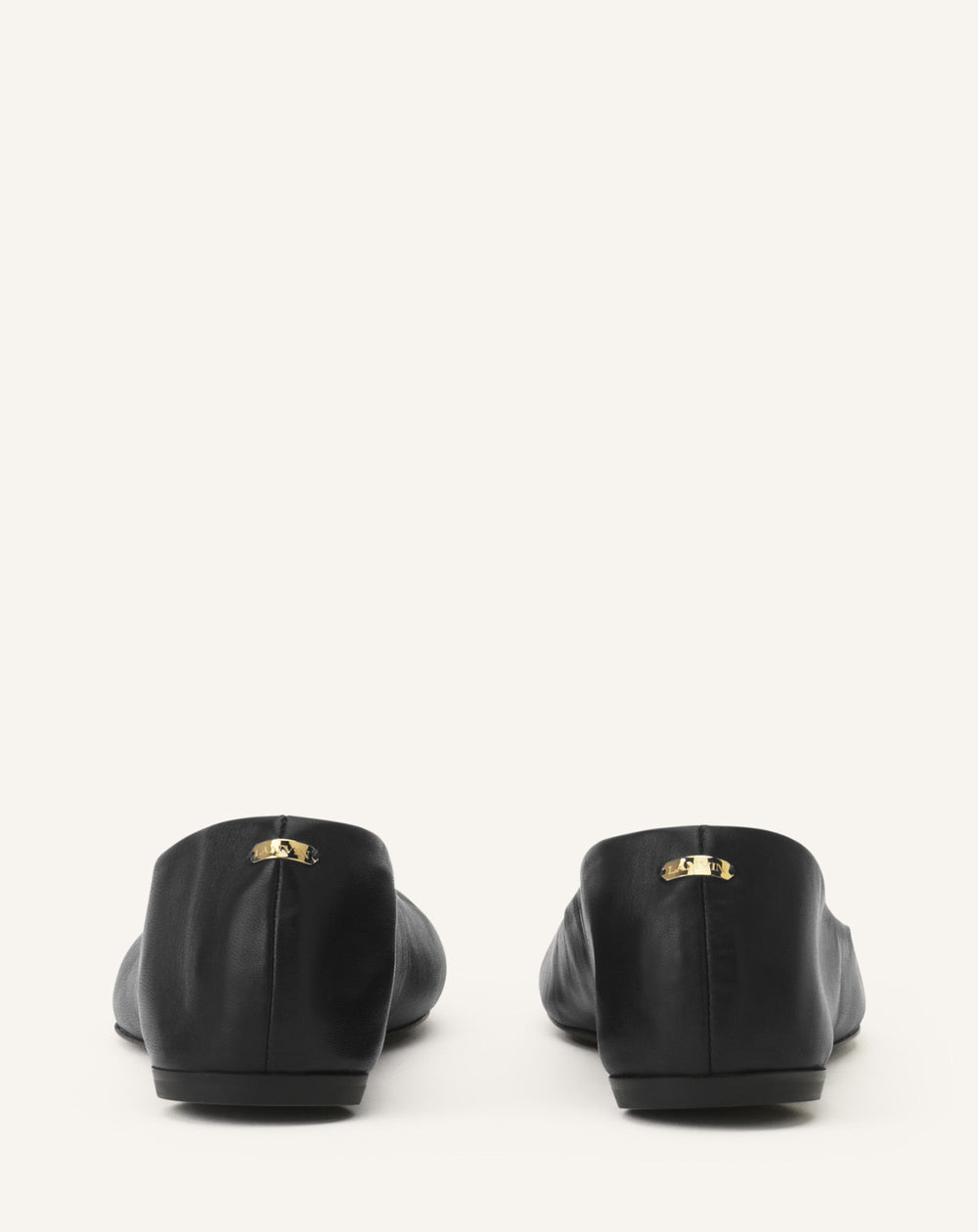 Black The Ballerina Flat In Leather
