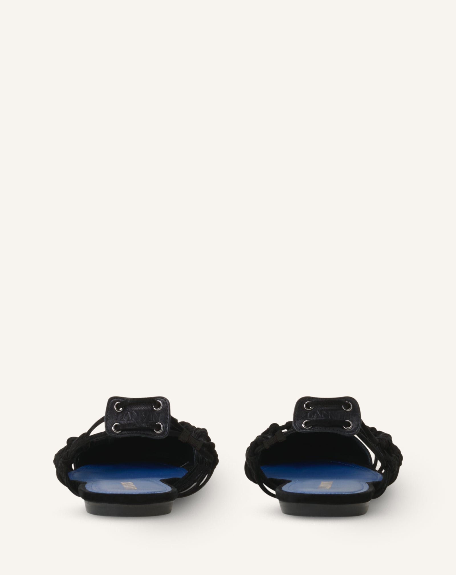 Ballerine Slingback Tressée En Cuir Black