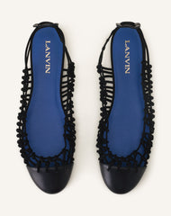Ballerine Slingback Tressée En Cuir Black
