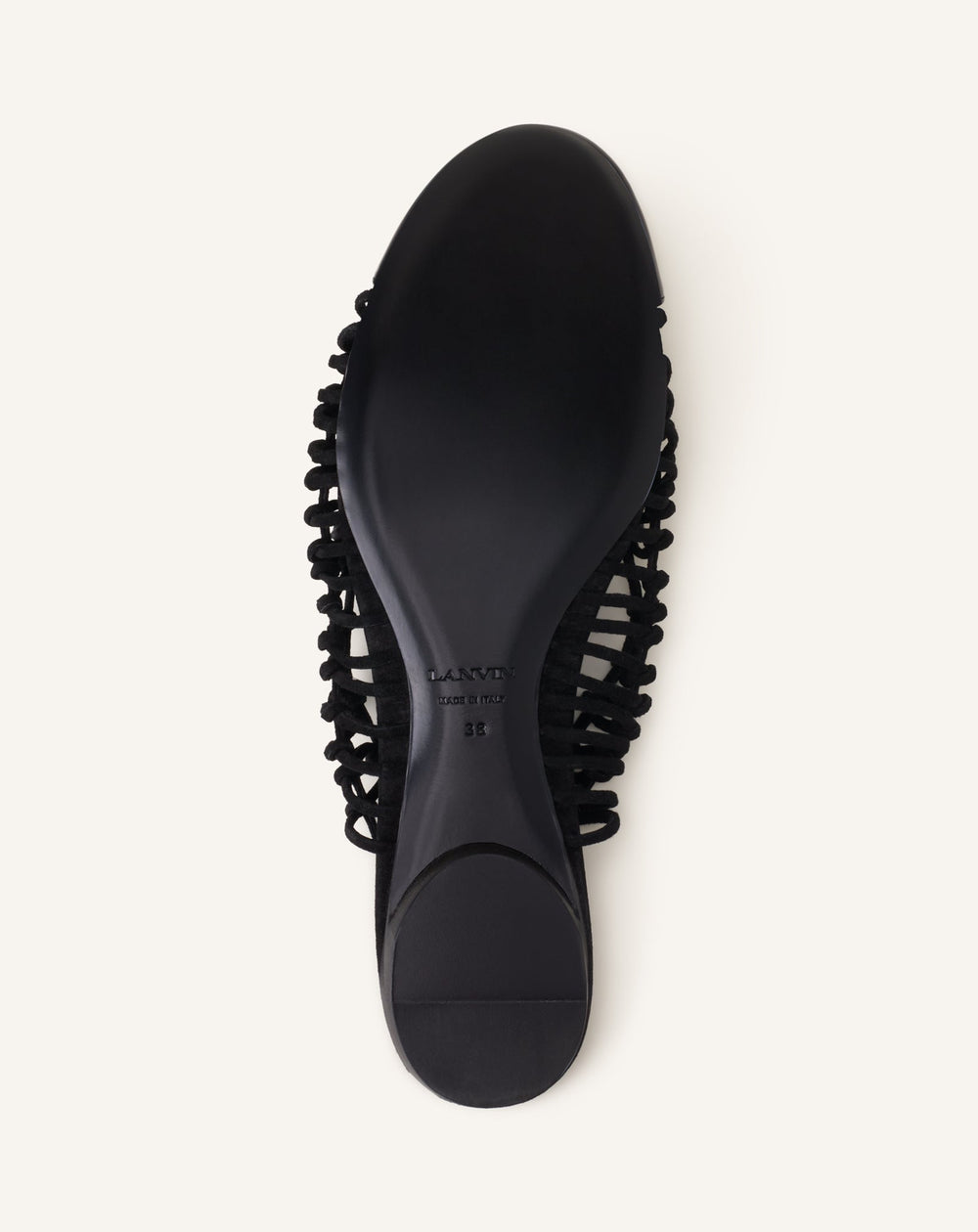 Ballerine Slingback Tressée En Cuir Black