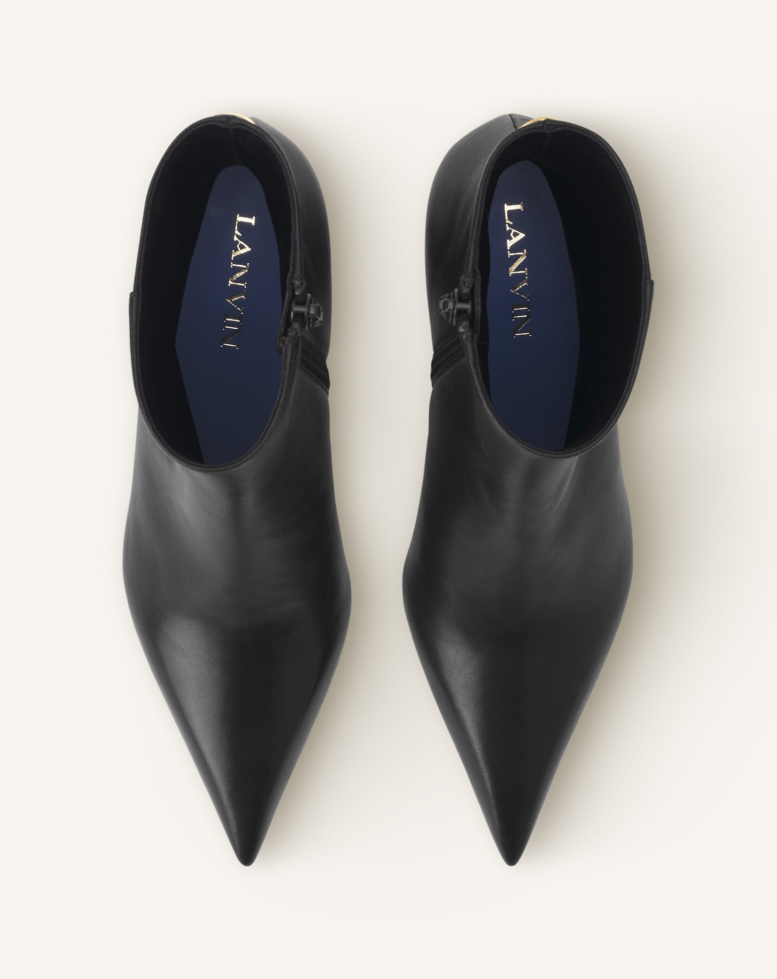 Black Midnight Step Leather Ankle Boot