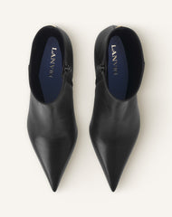 Black Midnight Step Leather Ankle Boot