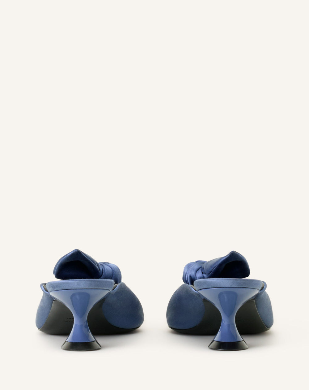 Mule À Talon Midnight Step Noeud En Satin Blue