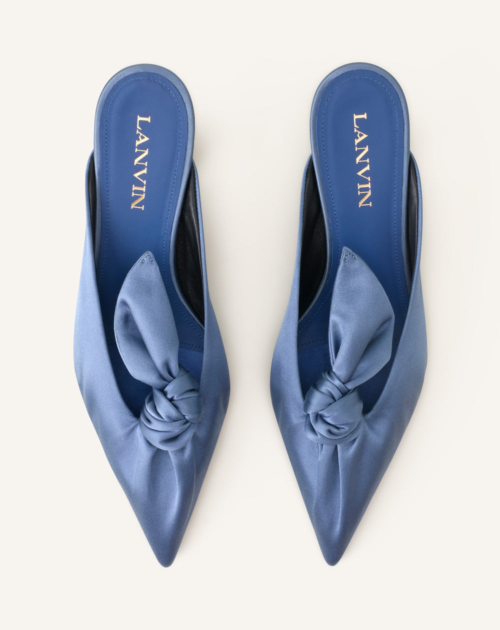 Mule À Talon Midnight Step Noeud En Satin Blue