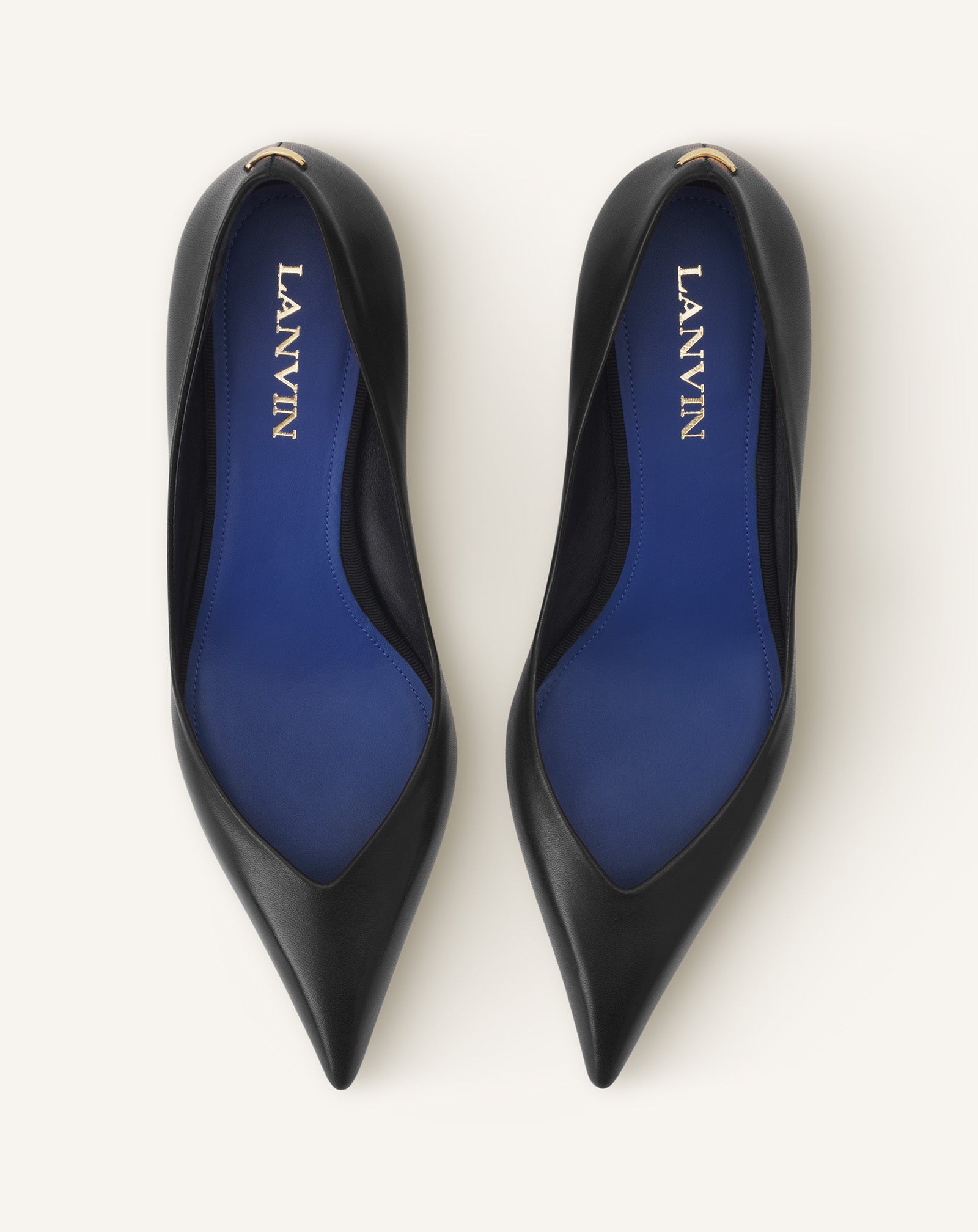 Black Midnight Step Pump In Leather