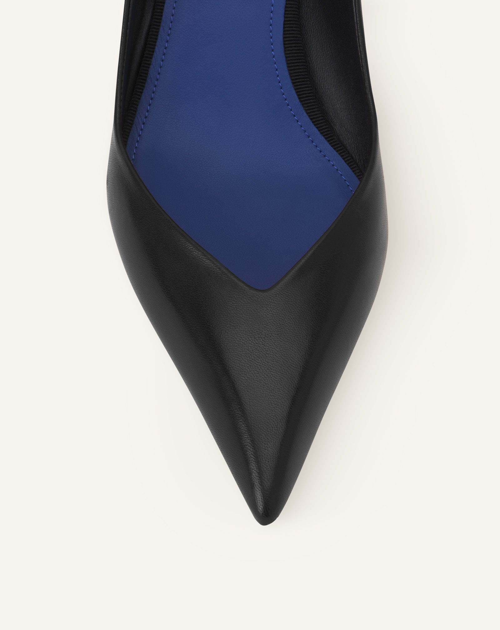 Black Midnight Step Pump In Leather
