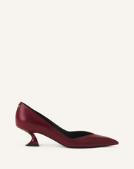 Brown Midnight Step Pump In Leather