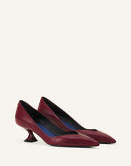 Brown Midnight Step Pump In Leather