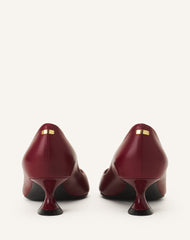 Brown Midnight Step Pump In Leather