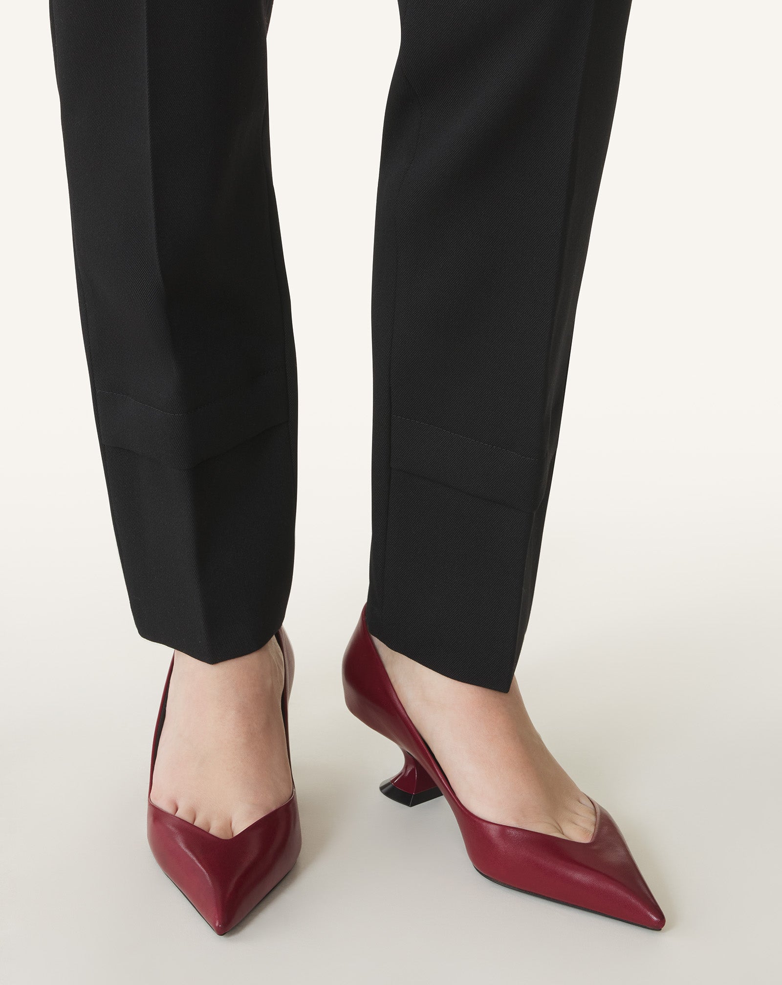 Brown Midnight Step Pump In Leather