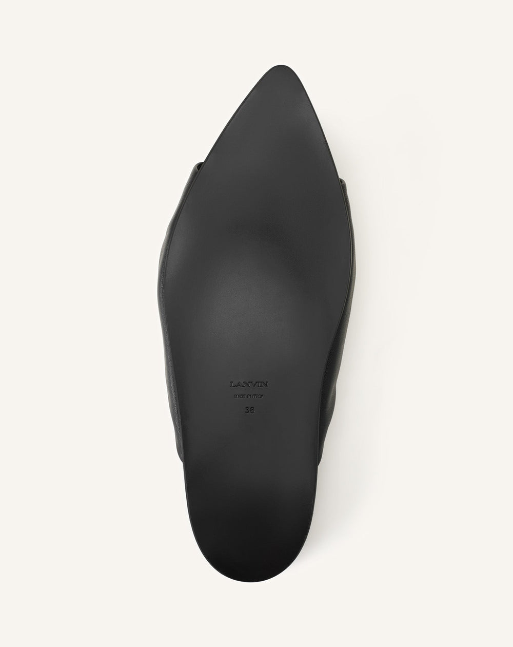 Mule Plate À Noeud Cuir Black