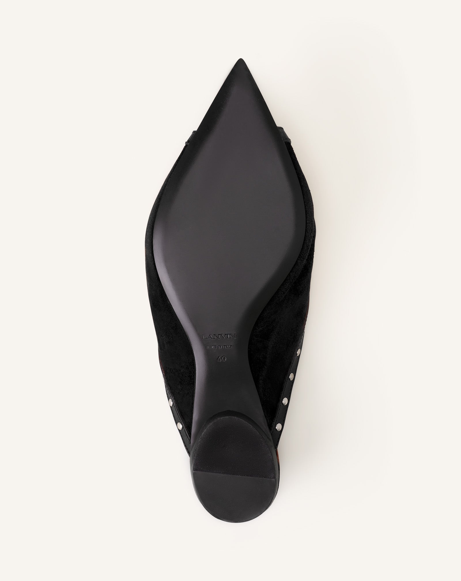 Mule Plate Pointue A Studs Black