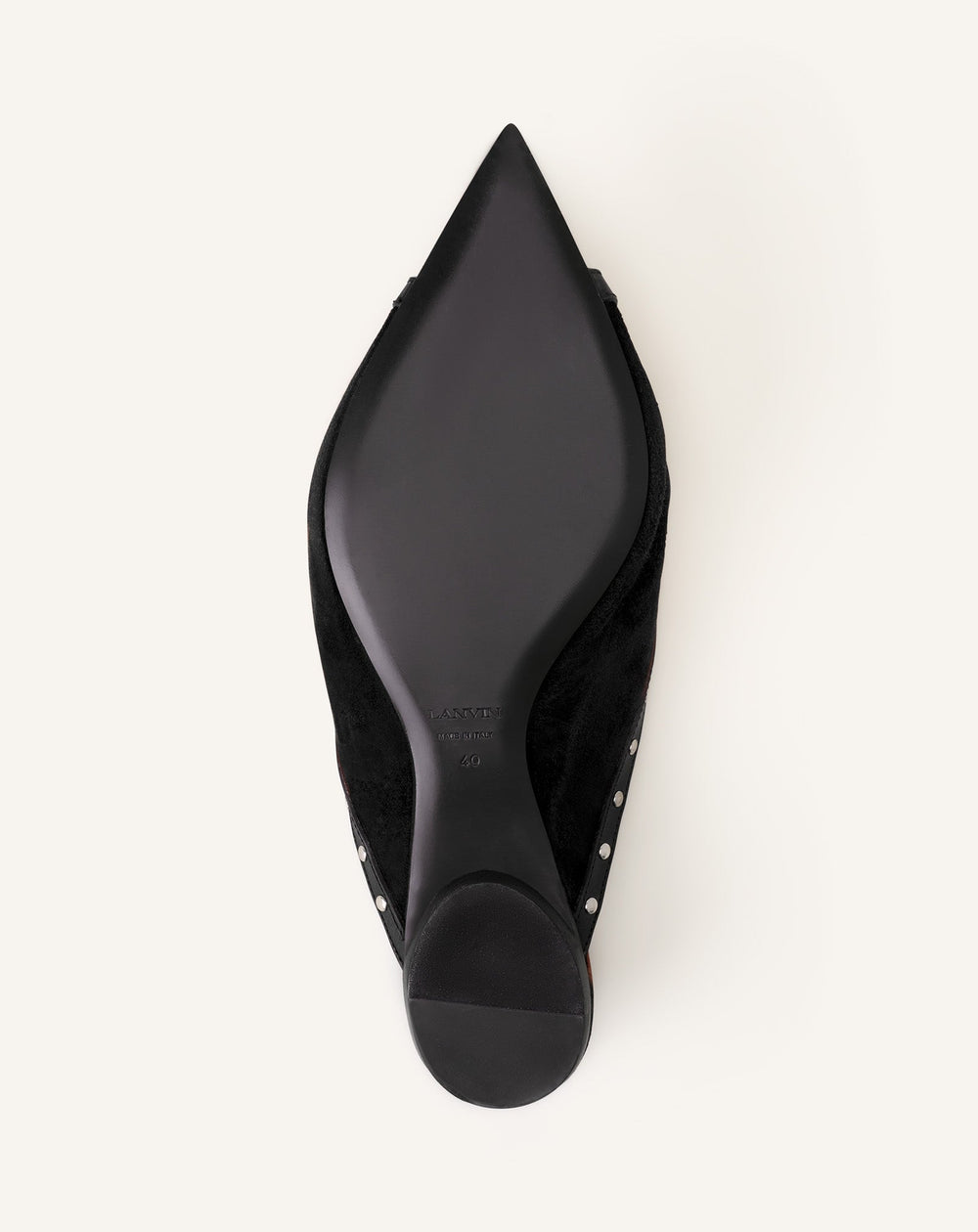 Mule Plate Pointue A Studs Black