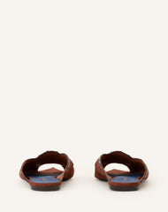 Mule Plate Pointue A Studs Brown