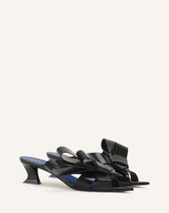 Mule À Talon Cadeau En Cuir Black