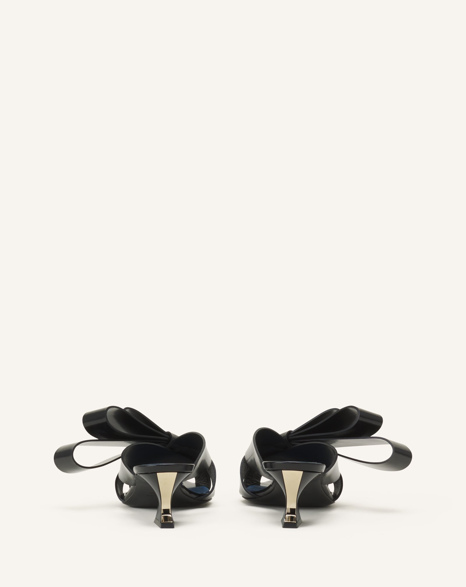 Mule À Talon Cadeau En Cuir Black