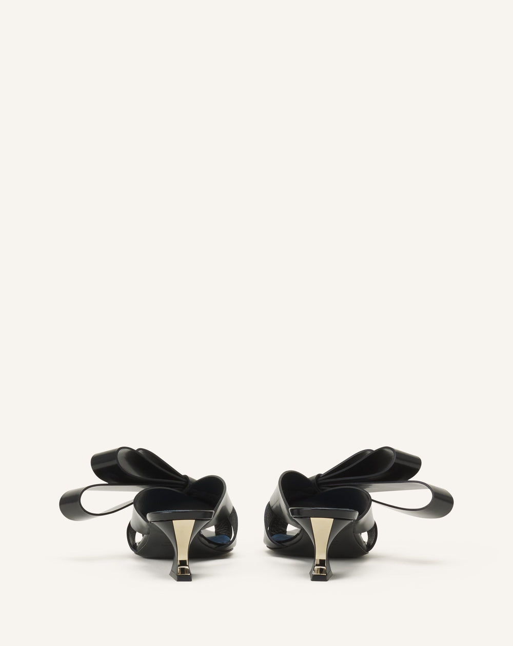 Mule À Talon Cadeau En Cuir Black