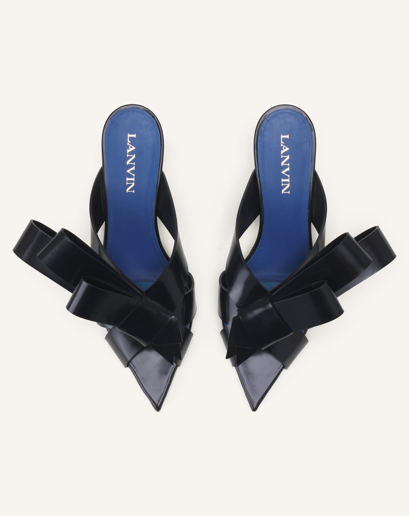 Mule À Talon Cadeau En Cuir Black