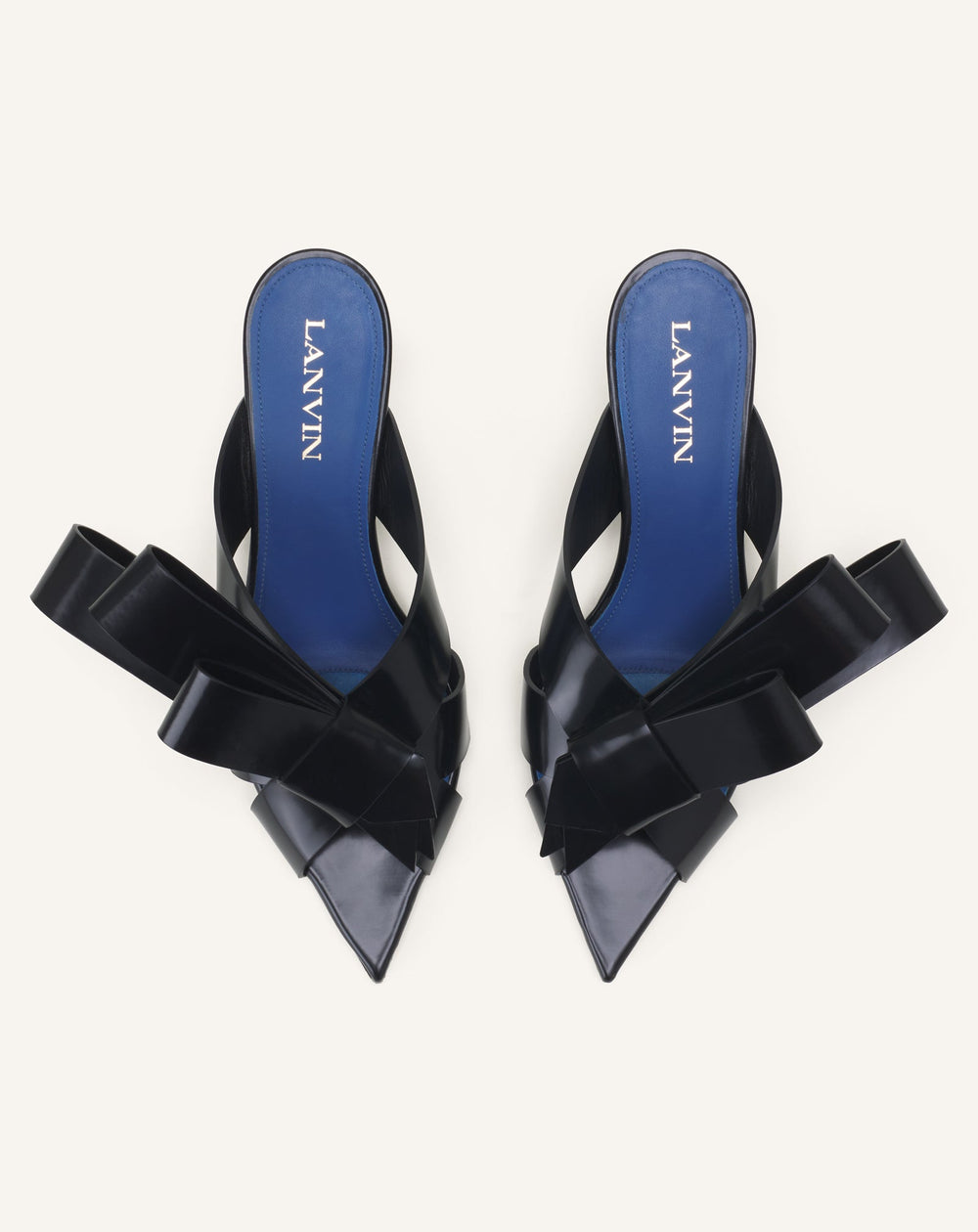 Mule À Talon Cadeau En Cuir Black