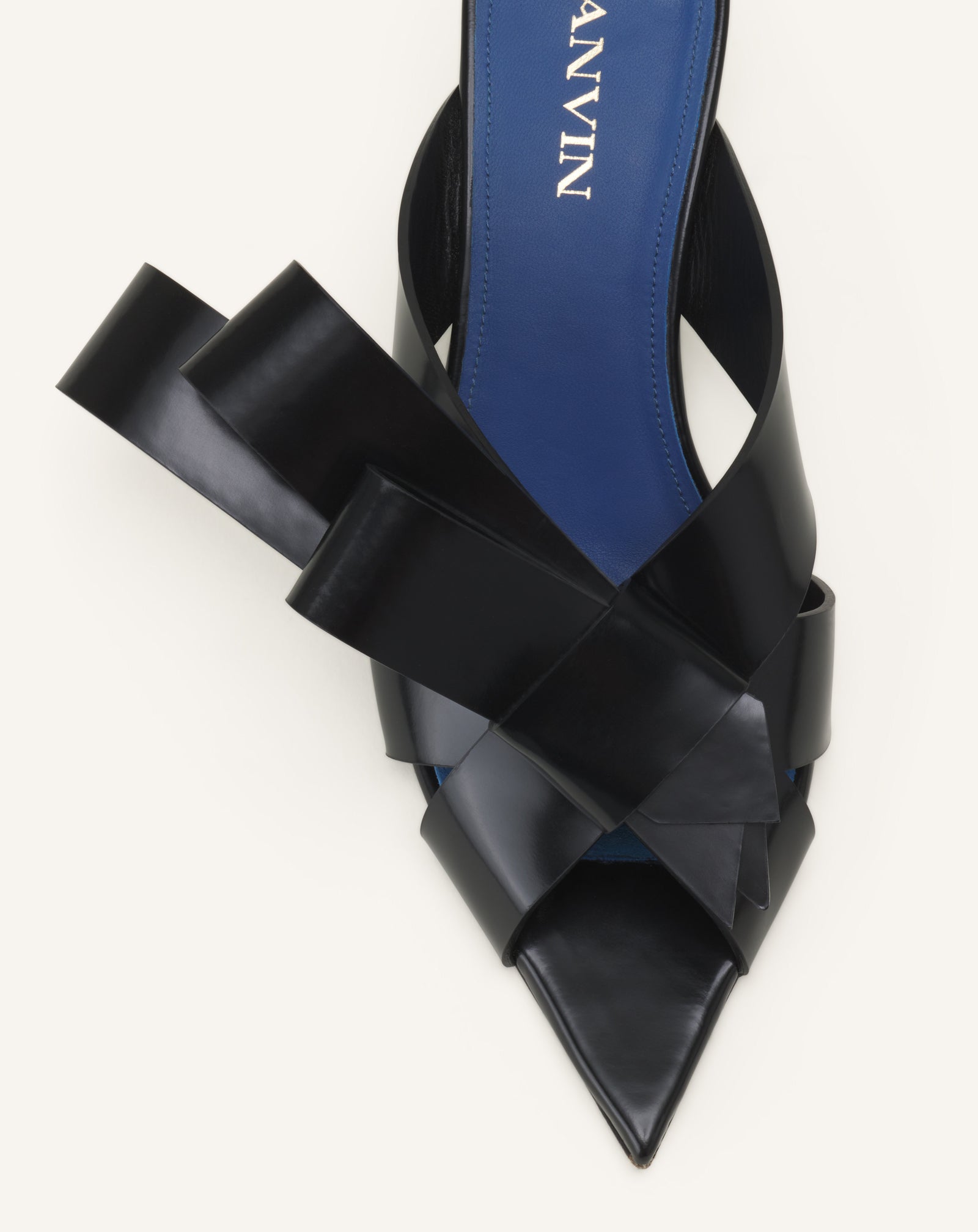 Mule À Talon Cadeau En Cuir Black