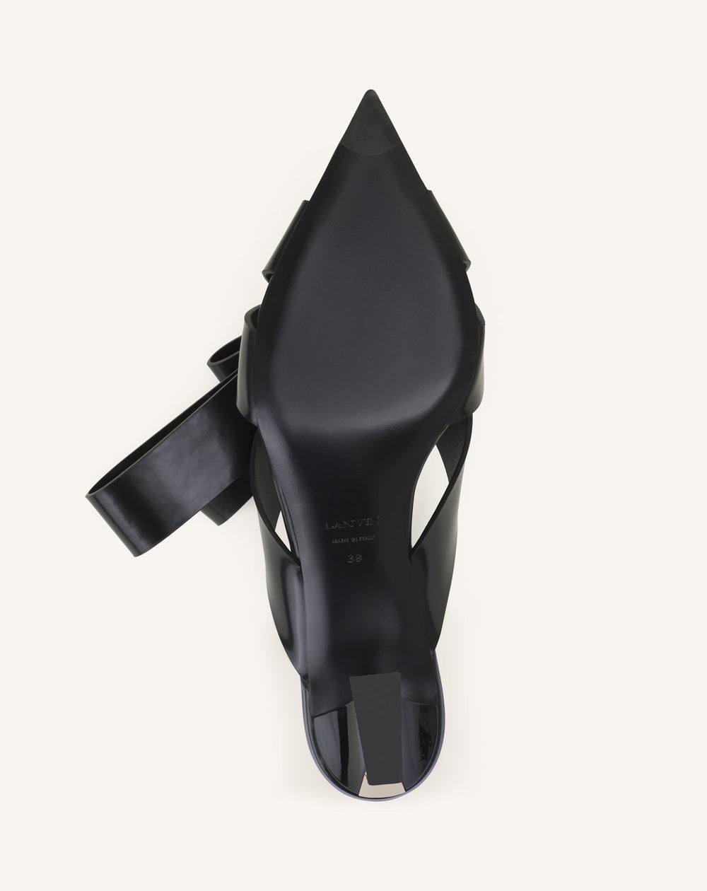 Mule À Talon Cadeau En Cuir Black
