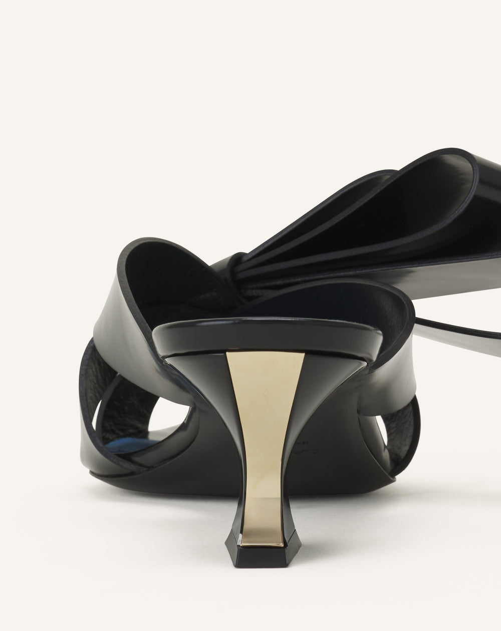 Mule À Talon Cadeau En Cuir Black