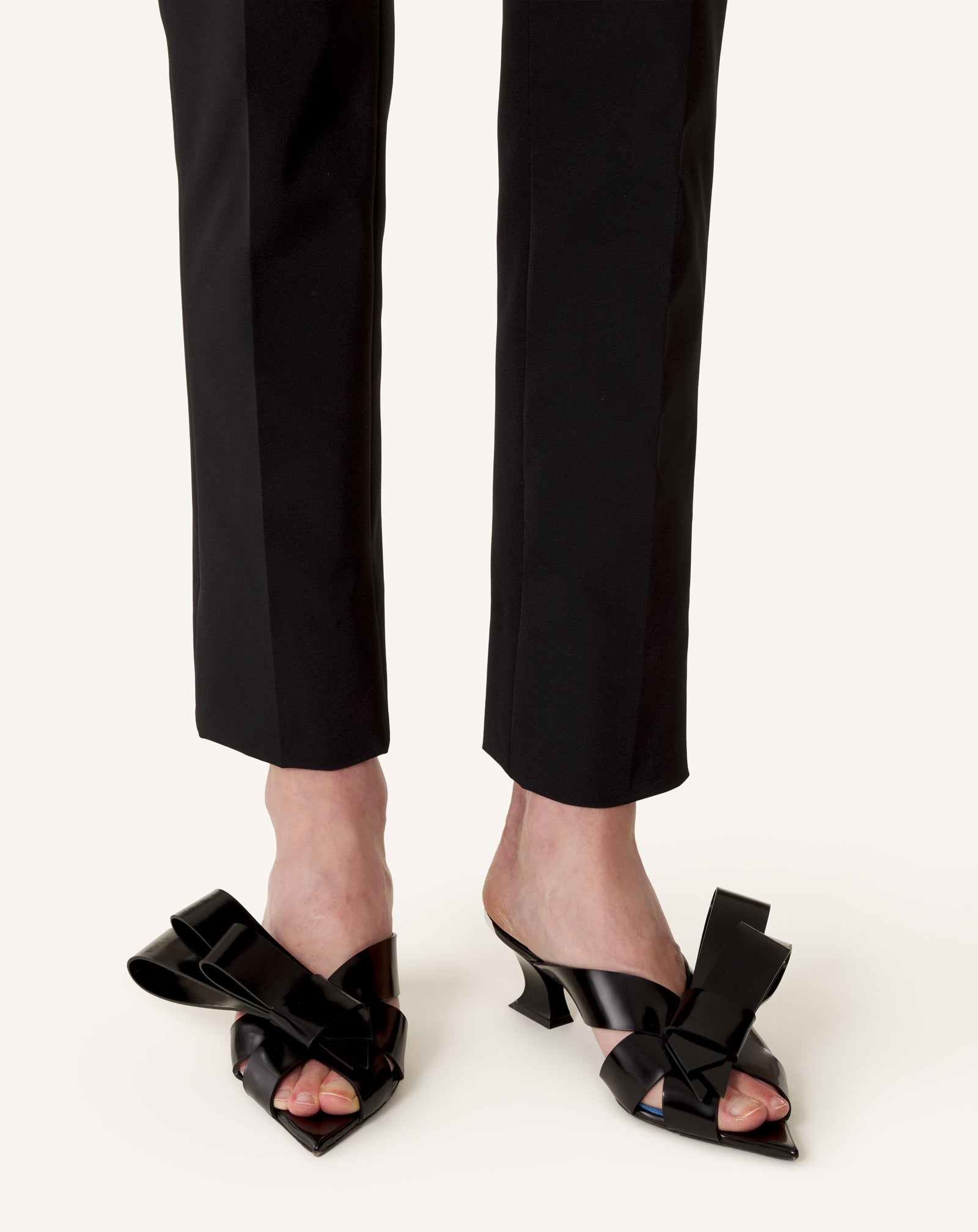Mule À Talon Cadeau En Cuir Black