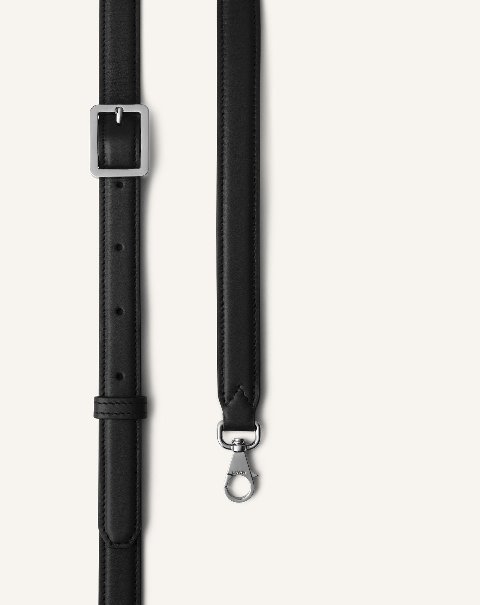 Black Compagnon Asymmetrical Leather Clutch Bag