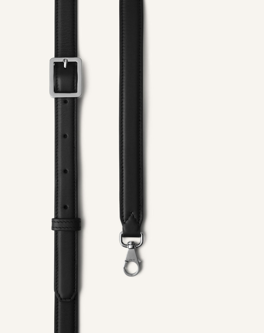 Black Compagnon Asymmetrical Leather Clutch Bag