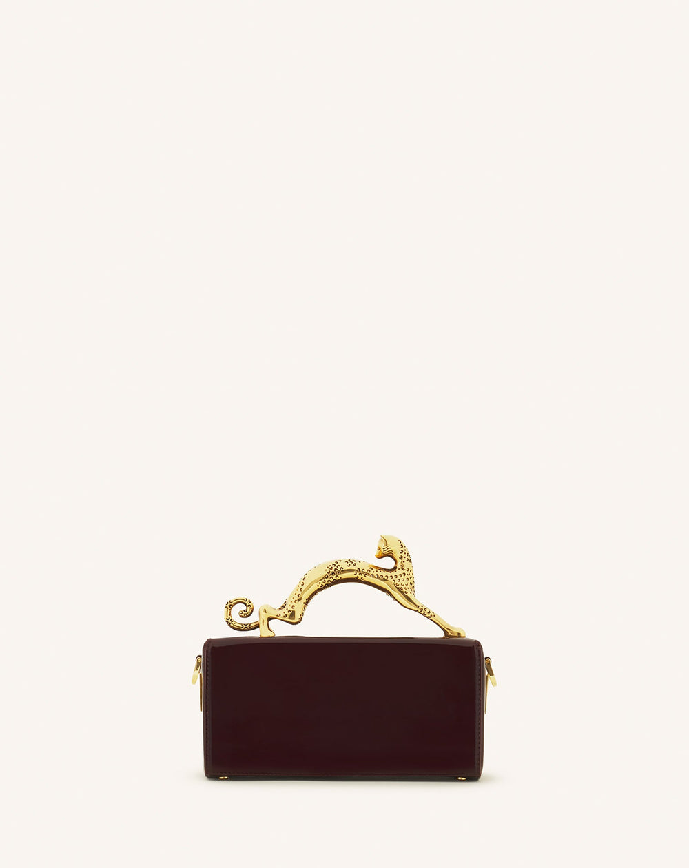 Brown Pencil Cat Nano Patent Leather Bag