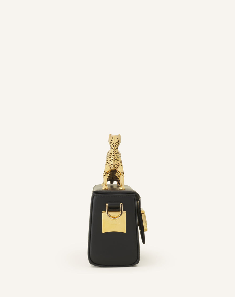 Black Nano Pencil Cat Leather Bag