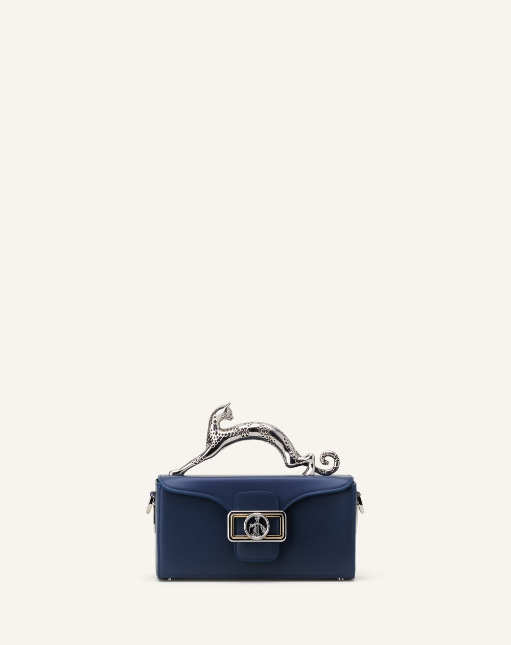 Blue Nano Pencil Cat Leather Bag