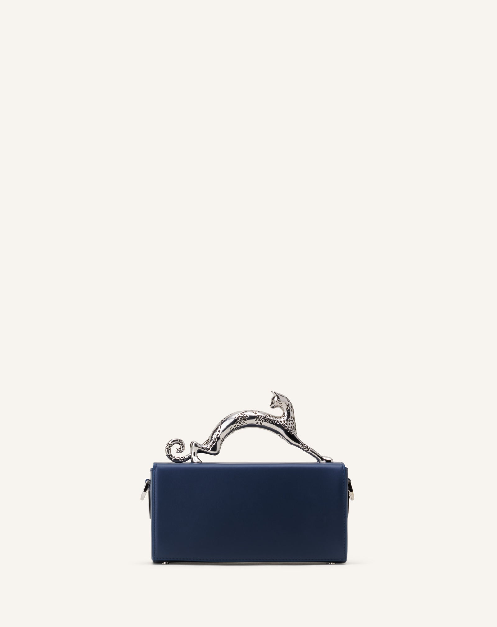 Blue Nano Pencil Cat Leather Bag