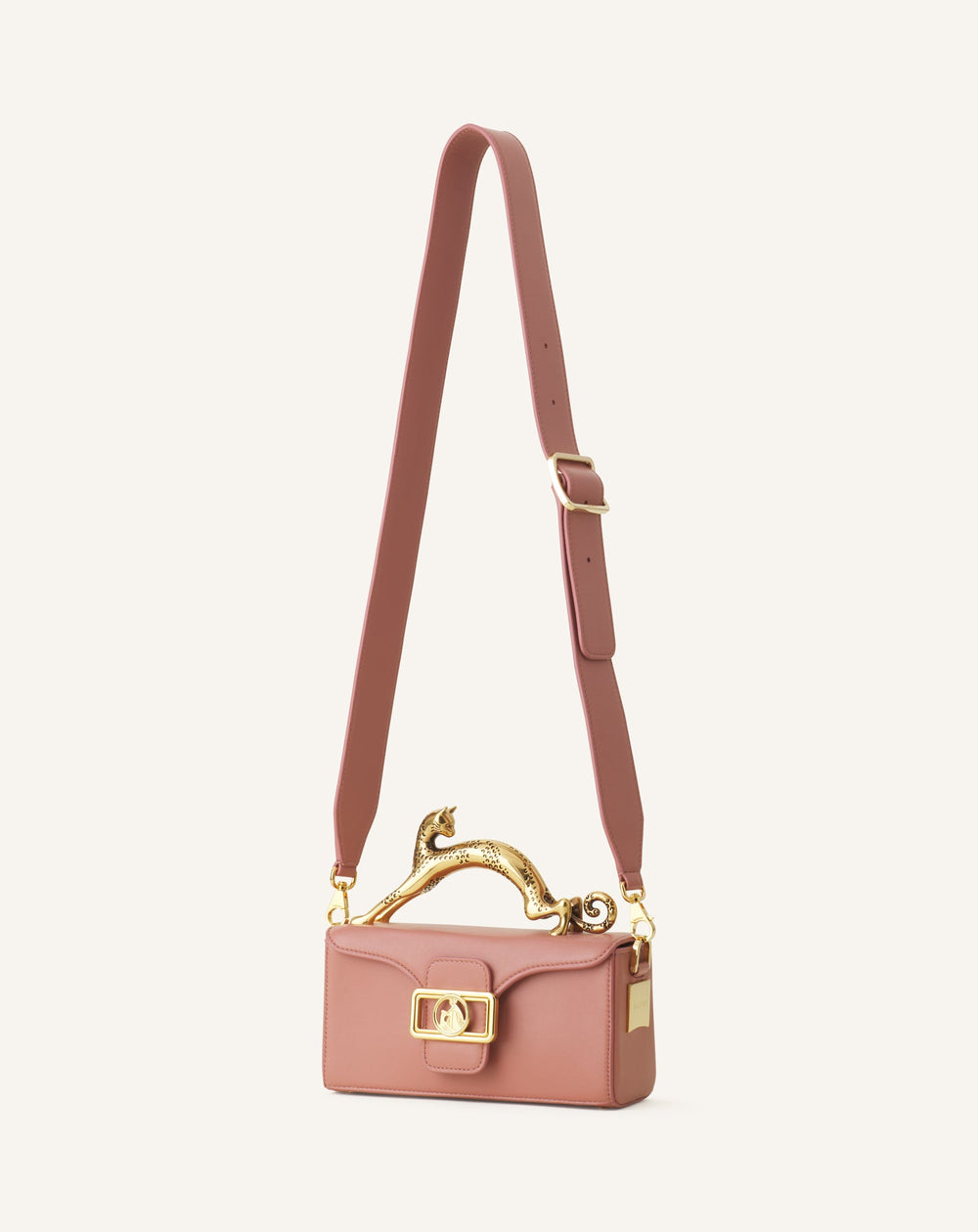 Pink Nano Pencil Cat Leather Bag