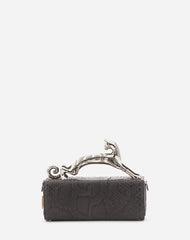 Black Medium Pencil Cat Bag In Python