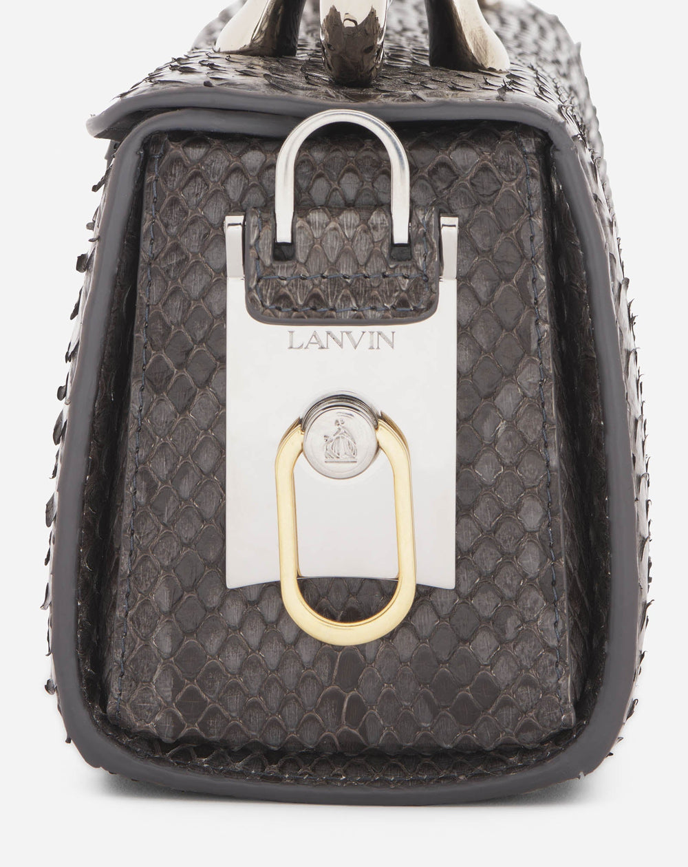 Black Medium Pencil Cat Bag In Python